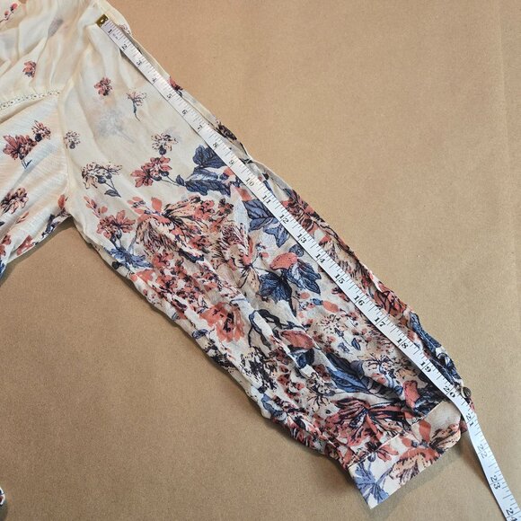 Lucky Brand Sheer Split Sleeve Floral Blouse - NWOT - Picture 15 of 16